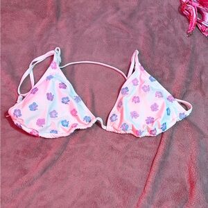 Floral bikini top